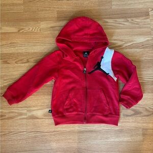 Jordan Boys Kids Red  Hoodie with Logo Sz 6-7 Very Good